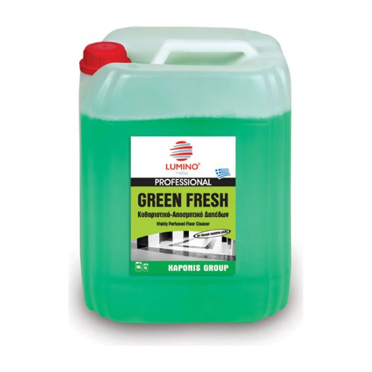 Green fresh υγρό καθαριστικό δαπέδων με άρωμα πράσινο μήλο 5lt